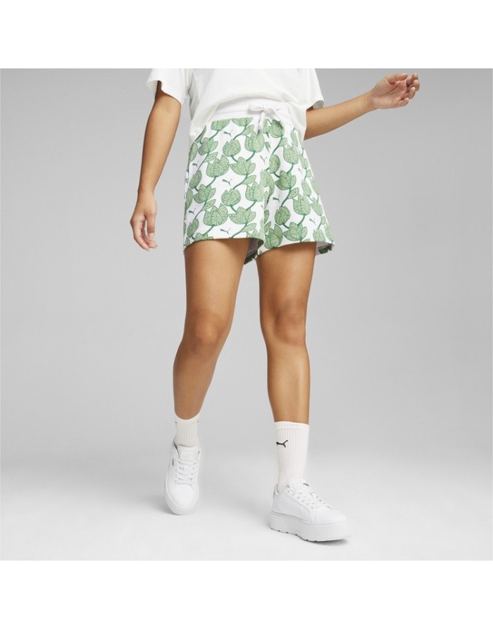 SHORT PUMA "ESS+ BLOSSOM 5"" AOP DONNA