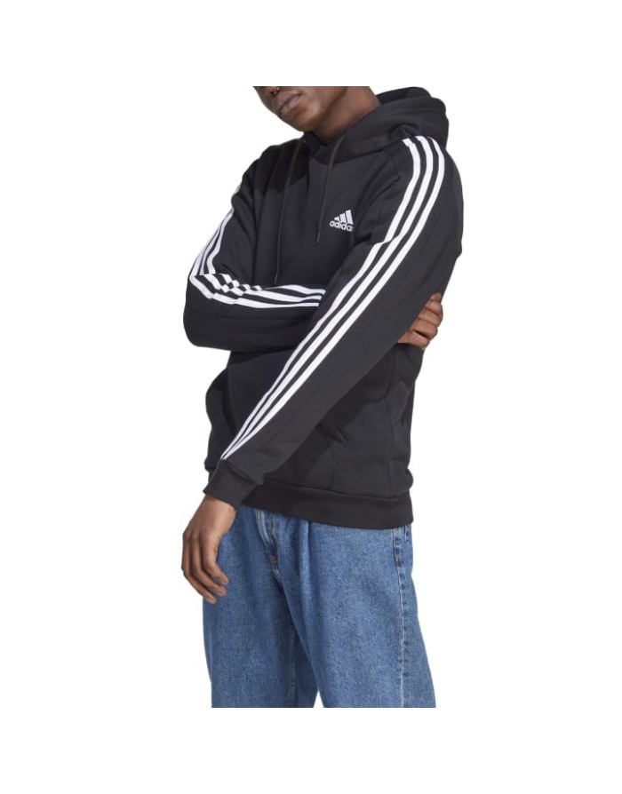 FELPA FULL ZIP CON CAPPUCCIO ADIDAS 3-STRIPES