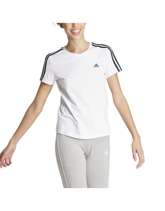 T-SHIRT MANICA CORTA ADIDAS ESSENTIALS 3-STRIPE DONNA