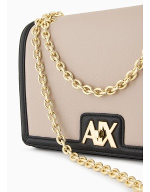 BORSA ARMANI EXCHANGE CON LOGO E TRACOLLA IN CATENA M